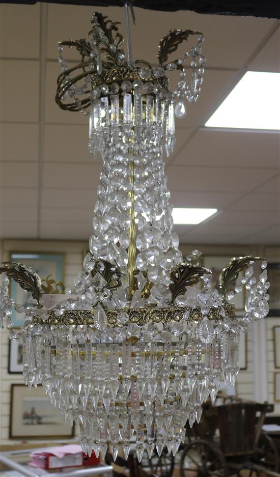 A bag chandelier